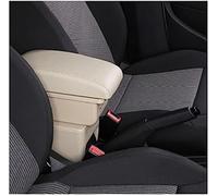 Qxryzp Center Console Armrest Box Car Armrest Box Accessories, for Ford for Fiesta 2011-2018 Centre Console Storage Armrests(BLACK B4 Beige 3usb)