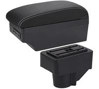 Qxryzp Center Console Armrest Box Car Armrest Box, for Ford for Fiesta 2011-2018 Accessories Pu Leather Storage