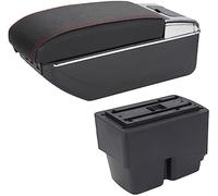 Qxryzp Center Console Armrest Box Car Armrest Box, for Ford for Fiesta Mk7 2009-2017 Storage Interior Details Accessories