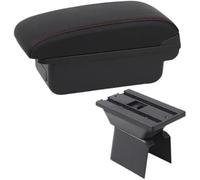 Qxryzp Center Console Armrest Box For Ford Fusion 02-12 for Fiesta Mk5 02-08 Car Armrest Center Storage Box with Usb(BLACK A1 red line No USB)