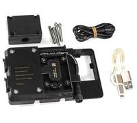 Qxryzp Detachable Phone Holder, for RA1250, for Pan, for America 1250 S 2021 2022 Motorcycle GPS, for Smart, PHONE Windshield Navigation Plate Bracket Adapt Motorcycle Phone Holder(BLACK USB charging)