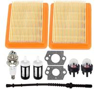 Qxryzp For Zamdoe Air Filter Kit, for Fs120 Fs200 Fs250 Fs300 Fs350 String Trimmer Brush Cutter with Spark Plug Fuel Primer Blub Line Hose Gasket Engine Air Cleaner Part