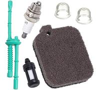 Qxryzp For Zamdoe Bg55 Air Filter Kit, for Bg46 Bg45 Bg65 BR45C Sh55 Sh85 Blower Replace 4229 120 1800 with Spark Plug Fuel Line Primer Bulb Engine Air Cleaner Part