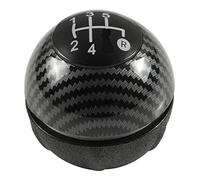 Qxryzp Gear Knob Chrome Shift Gaiter Boot Cover Case, for Fiat, 500 500C 2007 2008 2009 2010 2011 2012 2013 2014 2015 2016 2017 2018 Gear Shift Knob(Black 5speed a)