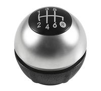 Qxryzp Gear Knob, for Fiat, 500 500C 2007 2008 2009 2010 2011 2012 2013 2014 2015 2016 2017 2018 Chrome Shift Gaiter Boot Cover Case Gear Shift Knob(Black 6 Speedc)