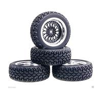Qxryzp Plating Wheel Offset:6mm Rally Tires 1:16 On-Road Car Off Road Tyres For Rc Vehicles(Black)