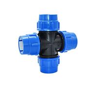 QXSJEDYCH 20/25/32/40/50/63mm Pe Pipe Cross Connector 4-Way Plastic Water Pipe Water Splitter 1/2 3/4 1 1.5 2 Inch Pipeline Coupler 1Pcs Hose(25MM)