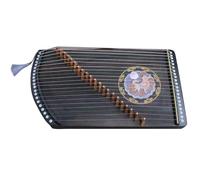 QXSJEDYCH Chinese Zither, 12 Zodiac Patterns, 21 String Professional Fingering Trainer Suitable for Children, Adult, Portable Guzheng with Accessories, 60x35 CM Guzheng(Color:GOU)