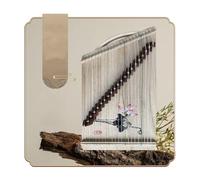 QXSJEDYCH Chinese Zither, Portable Mini Guzheng with Accessories, 53 × 32 cm, Guzheng Exerciser Suitable for Beginner/Professional, 21 Strings Guzheng(Color:E)