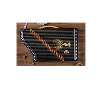 QXSJEDYCH Guzheng Finger Trainer, Portable Chinese Guzhengs with Backpack/Full Accessories, Suitable for Child/Adults/Beginner/Professional, 60x35 CM, 21 Strings Guzheng(Color:Fallen leaves)
