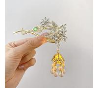 QXSJEDYCH Hairpins Claw Clips Led Light Ponytail Holder Flower Pearl Pendant Headpieces For Women Party Butterfly Jewelry Light Yellow Gold Color Jewelry