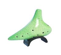 QXSJEDYCH ocarina 11 Hole Ocarina AC Key Alto C Student Beginner Professional Ceramic Ocarina Instrument Flute(Green)