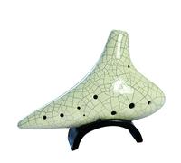 QXSJEDYCH ocarina 11 Hole Ocarina AC Key Alto C Student Beginner Professional Ceramic Ocarina Instrument Flute(Bianco)