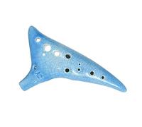 QXSJEDYCH ocarina 12 Hole Alto C Key Ocarina For Beginners 12-hole Professional Anti-fall Resin Flute For Primary School Students Flute(Ceramic AC blue crack)
