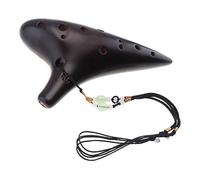 QXSJEDYCH Ocarina 12 Hole Alto Tone C Key Ocarina Flute Ceramic Ocarina Professional Musical Instrument Smoked Fluta Ocarina Flute
