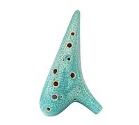 QXSJEDYCH ocarina 12 Hole Ocarina Alto AC Key Beginner Teaching Ocarina Hand Painted Smoked Ocarina Professional Playing Instrument Flute(5)