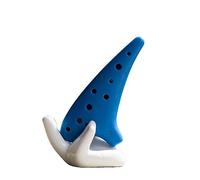 QXSJEDYCH ocarina 12 Hole Resin Ocarina In SC Key Twelve Hole Plastic High Pitched Ocarina In C Key Students Play Musical Instruments Flute(Blu)