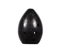 QXSJEDYCH ocarina 8 Hole Pear-shaped Black Pottery Student Beginner's Introduction To Playing The Musical Instrument Flute(F key 016)