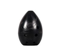 QXSJEDYCH ocarina 8 Hole Pear-shaped Black Pottery Student Beginner's Introduction To Playing The Musical Instrument Flute(F key 05)