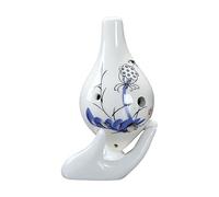 QXSJEDYCH ocarina Blue And White Hand Painted Ocarina 6 Hole Instrument Ocarina Alto C Key For Beginners In School Flute(3)