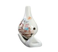 QXSJEDYCH ocarina Hand Painted Ocarina Long Mouth 6 Hole Alto C Key Beginner's Introductory Ocarina Flute Suitable For Beginner Students Flute(10)