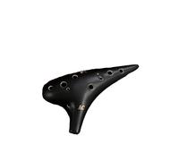 QXSJEDYCH Ocarina Ocarina 12-Hole Alto C Black Pottery Ocarina Smoked Twelve-Hole AC Ocarina Professional Playing Ocarina Flute