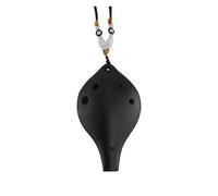 QXSJEDYCH ocarina Ocarina Six Hole Beginner's Introduction 6 Hole Alto AC Key Long Mouth Black Pottery Professional Instrument Ceramics Flute(SC high C key 03)