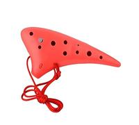QXSJEDYCH ocarina Plastic Resin Ocarina Twelve Holes C Key Ocarina Treble SC Key 12 Holes Student Beginner Classroom Flute(Crimson)