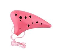 QXSJEDYCH ocarina Plastic Resin Twelve Hole Ocarina In C Key Alto AC Key 12 Hole Student Classroom Teaching For Beginners Flute(Pink)