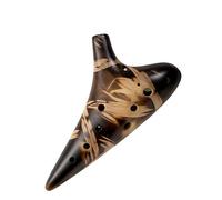 QXSJEDYCH ocarina Smoked Ocarina 12 Hole Alto C Key AC Beginner Entry Level Student Unfired Professional Performance Level Flute(2)