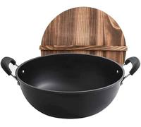 QXSJEDYCH Old-Fashioned Household Cast Iron Pot, All-in-One Pot, Healthy and Safe Non-Stick Cooker, Gas Stove, Induction Cooker, Cooking Pot,C,38cm(B,36cm)