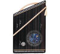 QXSJEDYCH Portable Guzheng, 55x34 CM, 21 Strings, Guzheng Instrument with Accessories (Color: Black)