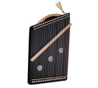 QXSJEDYCH Portable Guzheng, 55x34 CM, 5 Patterns, 21 Strings, Guzheng Instrument with Accessories Suitable for Children/Adult/Beginner/Professional Guzheng(Color:D)