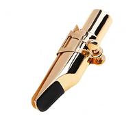 QXSJEDYCH Saxophone Accessories Gold Alto Sax Saxophone Mouthpiece Brass Gold Plated Musical Instrument Accessories with Ligature and Cap Mouthpieces