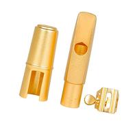 QXSJEDYCH Saxophone Accessories Saxophone Accessories Alto Sax Frosted Gold Metal Mouthpiece Set + Hat + Clip Mouthpieces