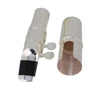 QXSJEDYCH Saxophone Instrument Accessory B-flat High-pitched Saxophone Mouthpiece With Cap Clip Kit Sax Instruments Mouthpiece Parts Mouthpieces(Silver)