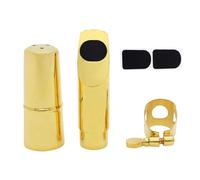 QXSJEDYCH Saxophone Instrument Accessory Gold Plating High-pitched Saxophone Mouthpiece Metal Sax Mouthpiece Parts Kit Mouthpieces(8C)