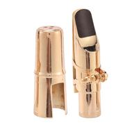 QXSJEDYCH Saxophone Instrument Accessory Golden Alto Saxophone Mouthpiece With Cap And Clip Sax Musical Instruments Parts Mouthpieces