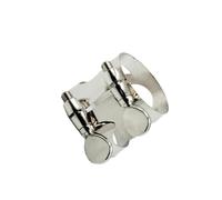 QXSJEDYCH Saxophone Instrument Accessory High-pitched/Alto/Tenor Saxophone Ligature Metal Saxophone Mouthpiece Ligatures Parts Mouthpieces(Silver,High)