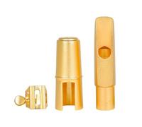 QXSJEDYCH Saxophone Instrument Accessory Professional Alto Saxophone Accessories D-7 Frosted Gold Metal Mouthpiece With Hat Clip And Storage Bag Mouthpieces