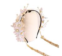 QXSJEDYCH Tassel Fake Earrings Hairband Chinese Style Leaf Long Tassel Headband Hanfu Style Headband Travel Photography Fairy Hair Jewelry Jewelry(3)