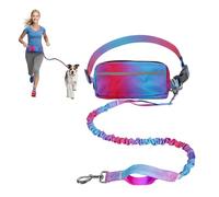 Qxsnuvvlg Hands Free Dog Leash for Medium Large Dogs Durable Elastic Rope Leash with Zippered Pouch Suitable for Running Jogging Walking