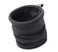 Qxuan Thermal Snoods Men's Winter Thick Fleece Neck Warmer Gaiter Warm Tube Beanie Face Mask Outdoor Sports Ski Cycling Scarf Hat, Meduim Grey, XL