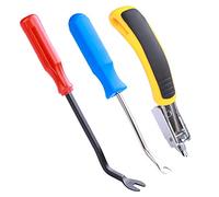 QXUJI 3PCS Upholstery and Construction Staple Remover with Tack Puller Tool, Nail Puller, Carpet Remover, for Removing All Kinds of Staples for Furniture, Floor, Wooden Case, Carton, Photo Frame