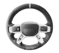 QXULMSLK Car Customized Hand Stitched Suede Steering Wheel Cover，for Land Rover Discovery 5 Defender 2020-2023