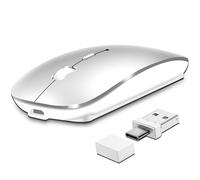 Qxvnm Wireless Mouse Bluetooth 5.2 & 3.0 + USB & USB-C 2.4 GHz Receiver- Rechargeable Mice for Macbook Pro/Air/iPad/Laptop/Chromebook/Computer/Android tablet Compatible with TypeC & usb Port Devices