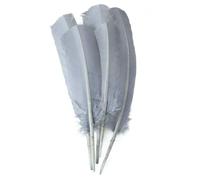 QXWD 100 Pcs Multicolor Turkey Feathers 10-12inch Goose Feathers For Wedding Party Decoration Headdress Crafts Feather