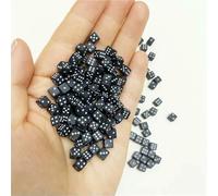 QXWD 1000Pcs Super Mini 5MM D6 Point Dice Square Angle For Board Games Trumpet Stereo Model Stationery Dice