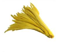 QXWD 100Pcs All Sizes Colored Rooster Feathers for Crafts Fly Tying Materials Long Pheasant Carnival Wedding Decoration