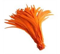 QXWD 100Pcs All Sizes Colored Rooster Feathers for Crafts Fly Tying Materials Long Pheasant Carnival Wedding Decoration